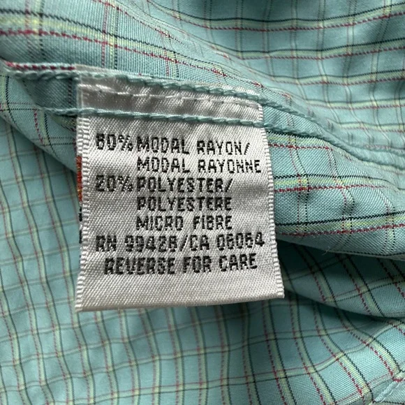 Bugatchi UOMO Button Up Men's SZ XL Short Sleeve Rayon Blend Pocket - Picture 6 of 10